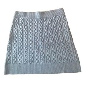 Paige Juliette Cable Wool Blend Sweater Skirt Size Large Mini Preppy Feminine